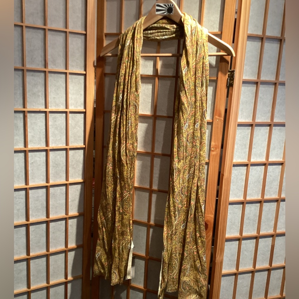 UO Kimchi Blue Gold Paisley Scarf